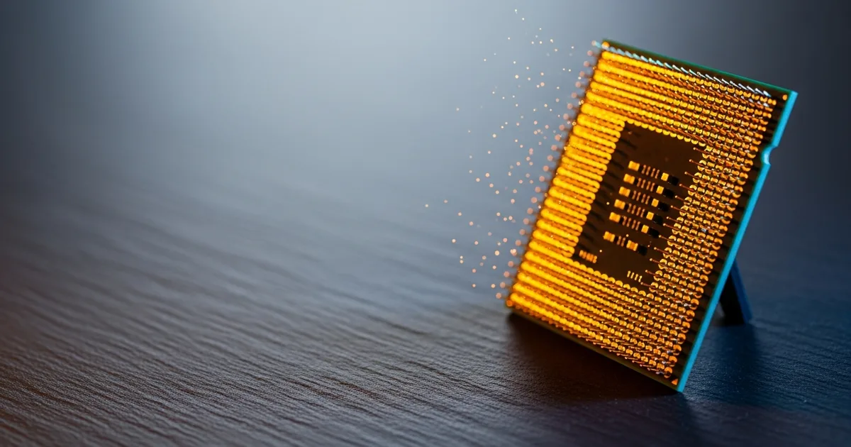 Processeur de bureau et ses broches dorées — comparatif meilleur processeur 2026, My Tech Side